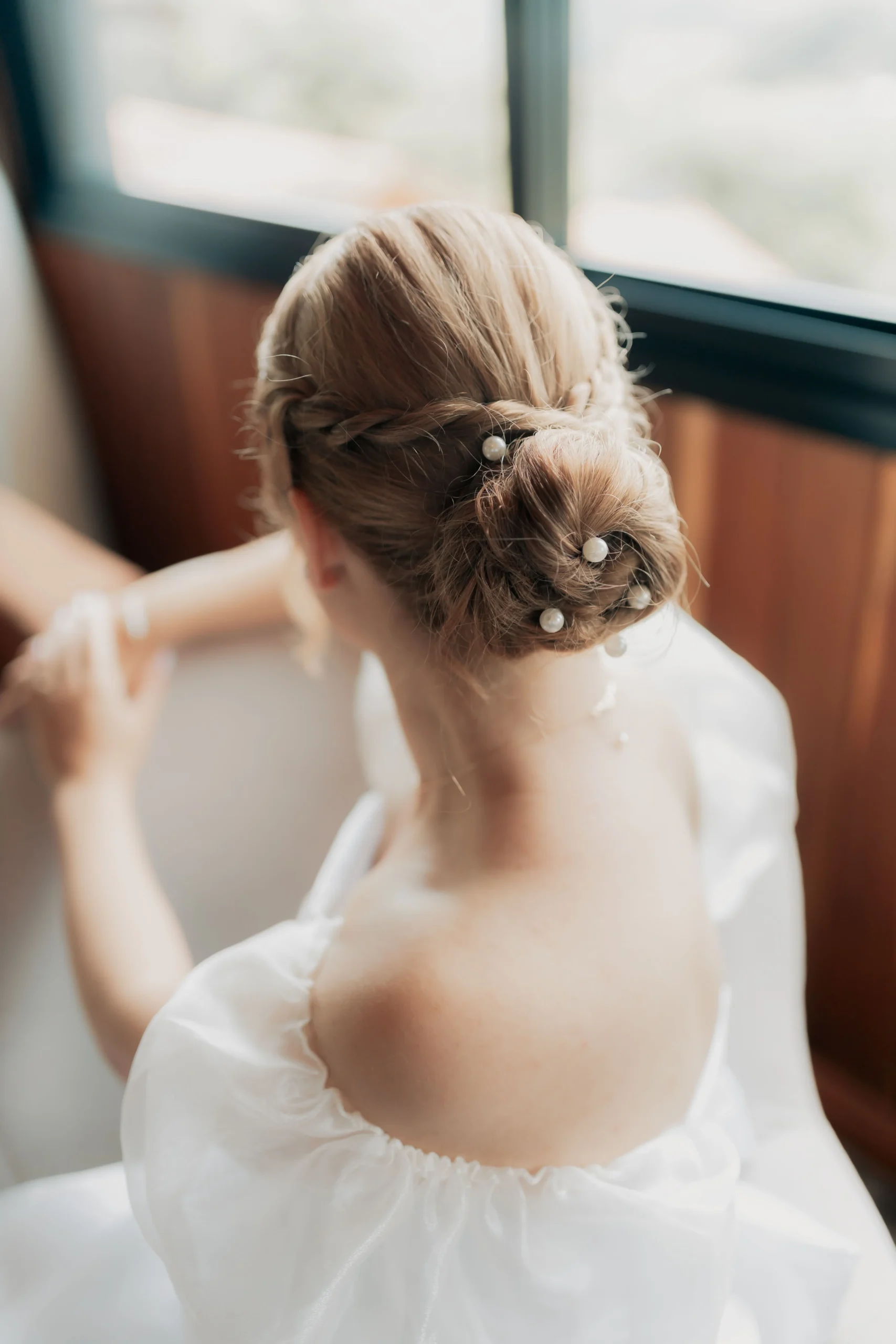 A timeless look achieved with wedding hairstyles.