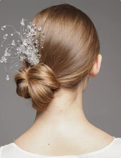A festive look completed with hairstyles for prom.