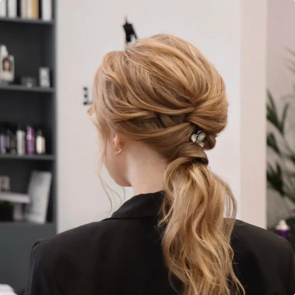 A special occasion look with hairstyles for prom.