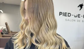 Fresh new look with professional hair highlights.