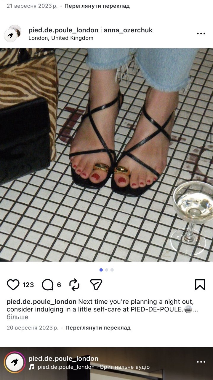 Foot care specialist performing a detailed pedicure session