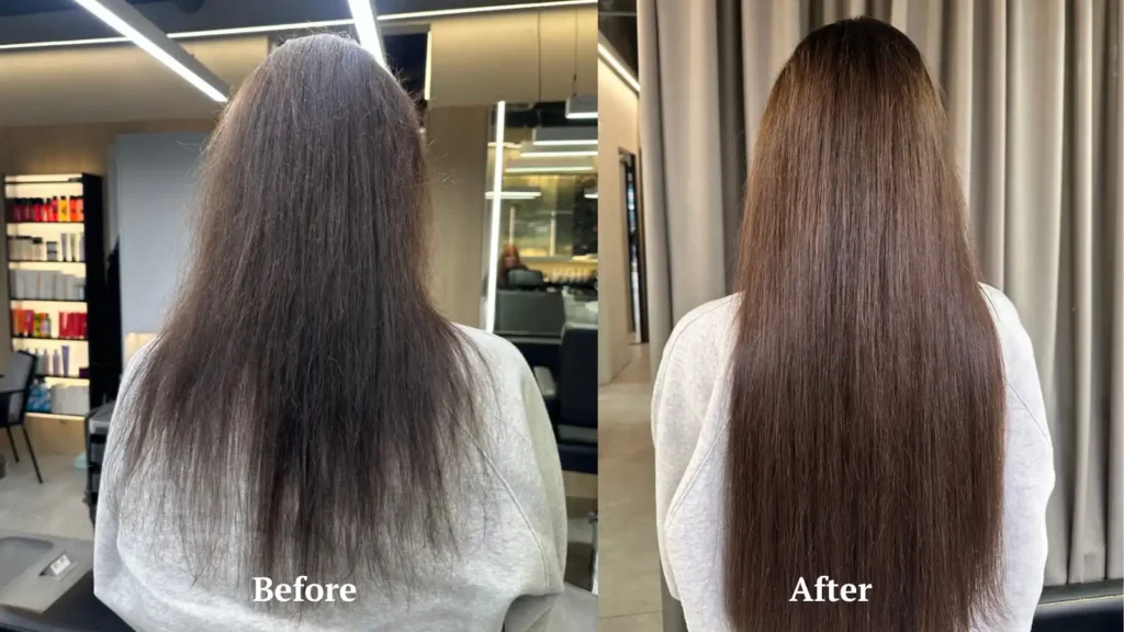 tape in hair extensions in salon