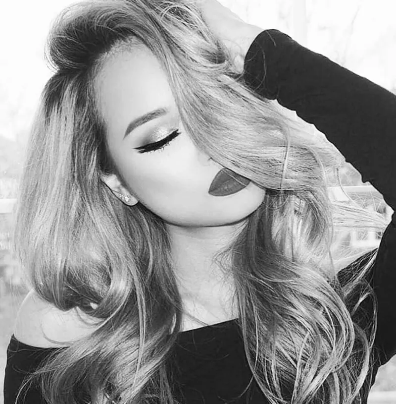 grey hair blending at salon