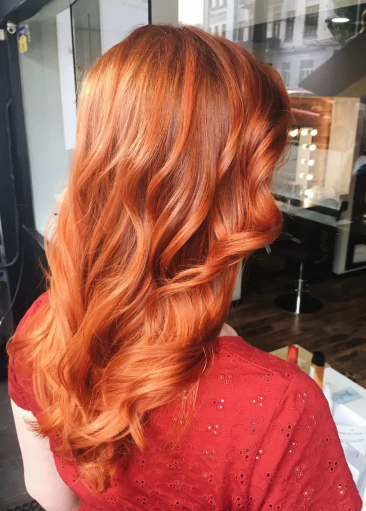 Healthy-looking Copper Hair with a rich, glossy appearance.