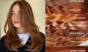 Copper Hair Colour Inspiration for a fresh and natural-looking hairstyle.