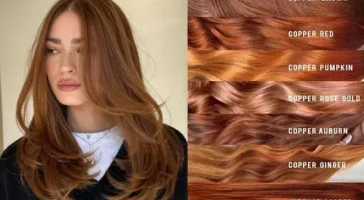 Copper Hair Colour Inspiration for a fresh and natural-looking hairstyle.