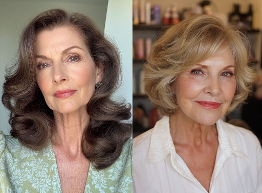 Stylish Hairstyles for Women Over 60 with a timeless and elegant look.